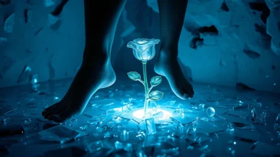 Dream about walking on glass